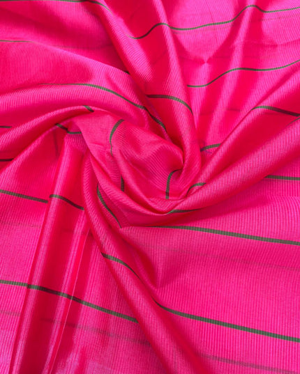 Mangalagiri Semi Pattu Dress Material with Zari Border – Green Colour