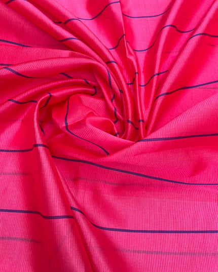 Mangalagiri Semi Pattu Dress Material with Zari Border – Blue Colour