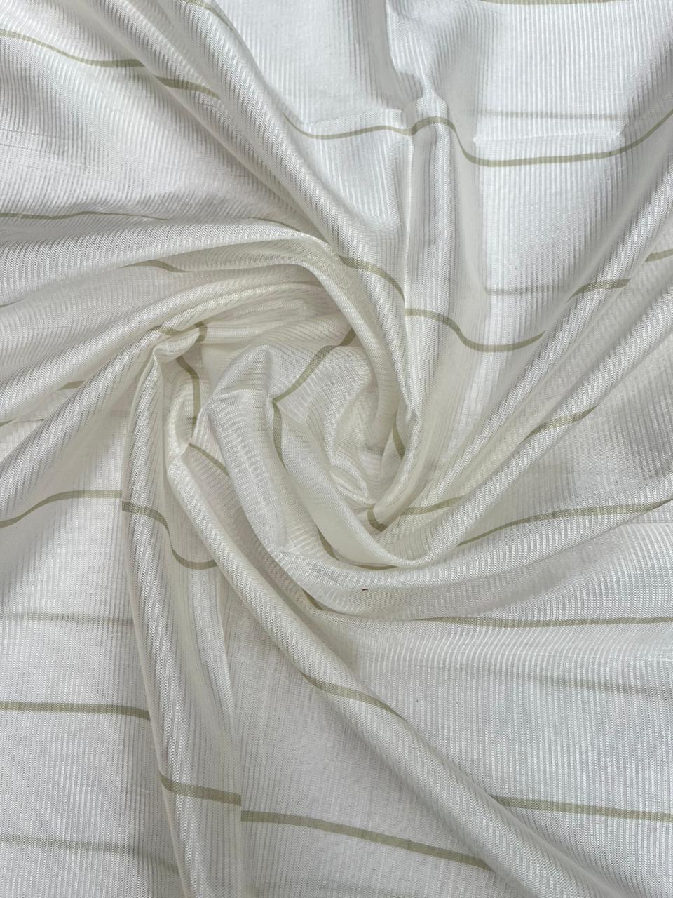Mangalagiri Semi Pattu Dress Material with Zari Border – Pale pine Colour