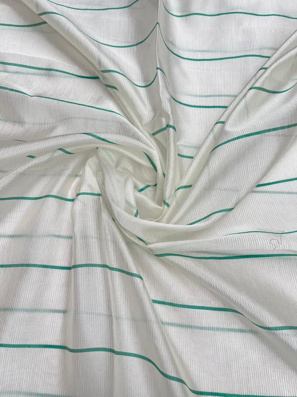 Mangalagiri Semi Pattu Dress Material with Zari Border – Light Sea Green Colour