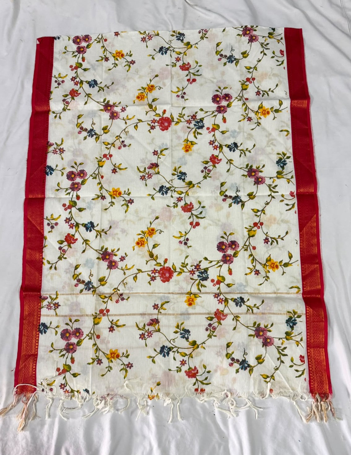 Mangalagiri Kalamkari Cotton Dupatta | 2.5 Mtrs | Handloom Heritage