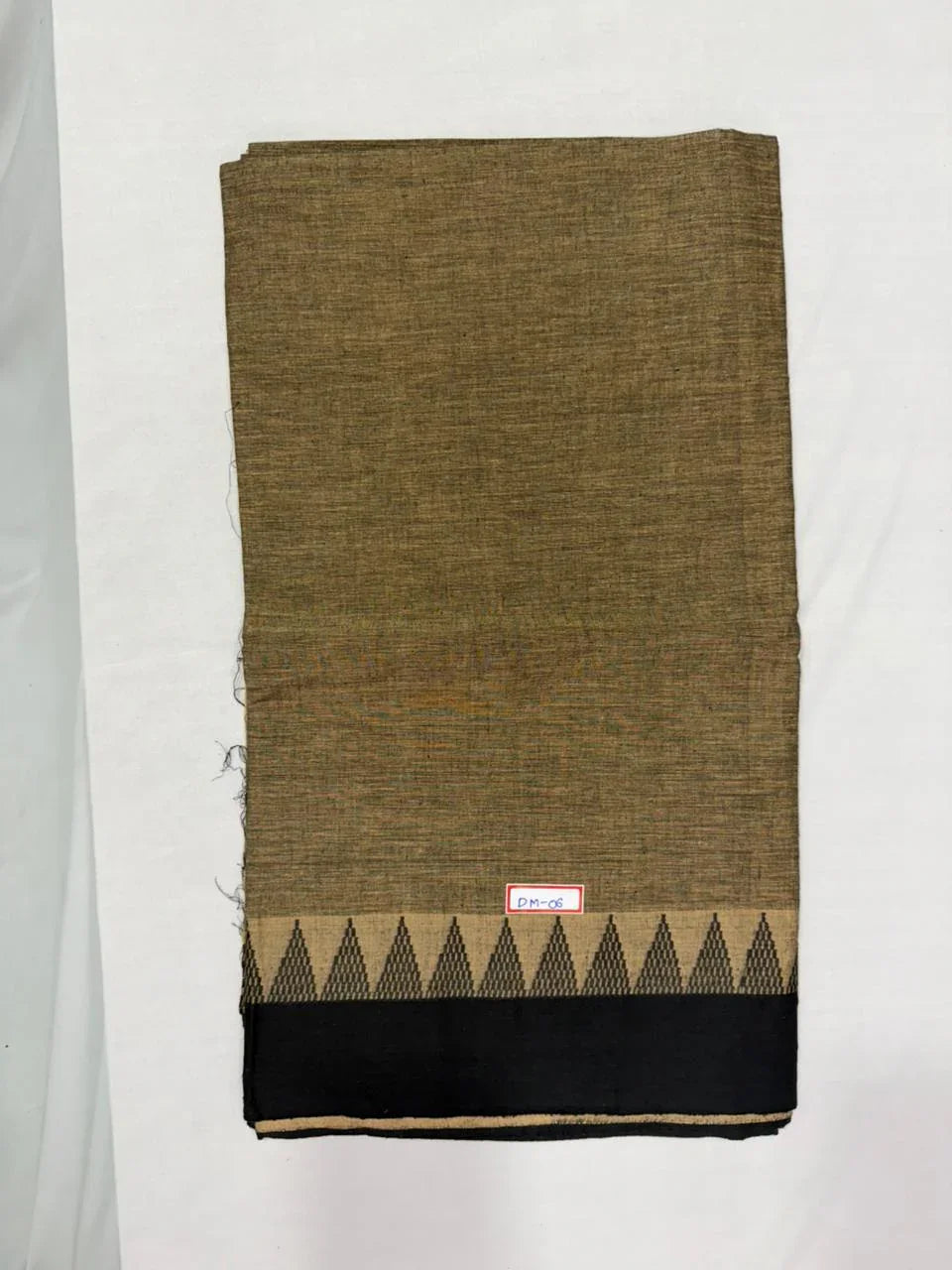 Handloom Cotton Dress Material – Black & Brown Color | Bhavana Handlooms