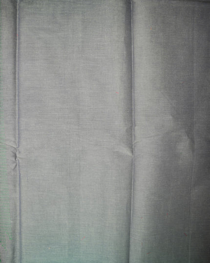 Bhavana Handlooms charcoal grey Coimbatore handloom saree with traditional elephant motifs and contrast rani pink border