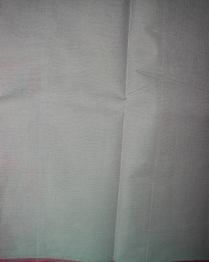 Bhavana Handlooms charcoal grey Coimbatore handloom saree featuring traditional elephant motifs and a rani pink border.