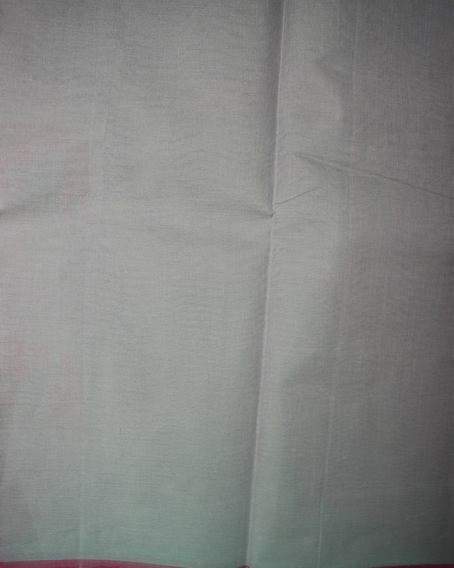Bhavana Handlooms charcoal grey Coimbatore handloom saree featuring traditional elephant motifs and a rani pink border.
