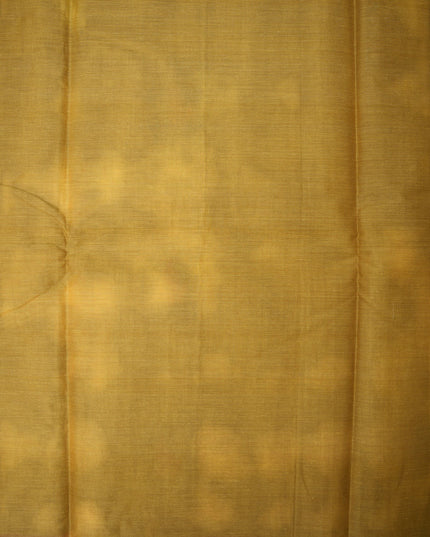 Bhavana Handlooms mustard yellow Coimbatore handloom saree with a solid maroon woven border and fine fabric texture