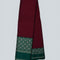 Bhavana Handlooms Narayanapet Mercerized Cotton Saree in ruby red with emerald green jacquard border. Lightweight and soft finish.