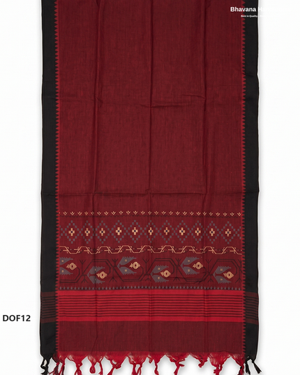 Mangalagiri Handloom Printed Cotton Kurti Set Black Colour with Elastic Bottom | Ready-to-Wear Ethnic Wear